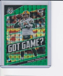 AARON RODGERS '20 MOSAIC GOT GAME-GREEN PRIZM PARALLEL INSERT CARD-GRAB IT TODAY - Picture 1 of 17