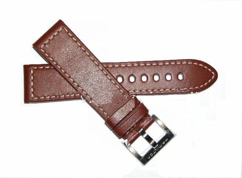 Hamilton Khaki 22mm Brown Leather Strap Replacement H600705106