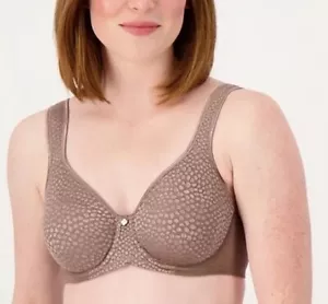 Breezies Underwire Diamond Shimmer Unlined Support Bra Java 34 DD - Picture 1 of 1