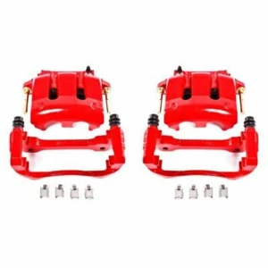 PowerStop Red Calipers with Brackets for 05-14 Ford Mustang Front - Pair - Picture 1 of 7