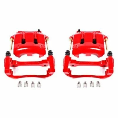 PowerStop Red Calipers with Brackets for 05-14 Ford Mustang Front - Pair - Image 1 of 4