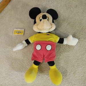 Worlds of Wonder THE TALKING MICKEY MOUSE RARE Plush Doll w/ Cassette TESTED! - Picture 1 of 5