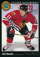 1993-94 Pinnacle #428 JEFF SHANTZ - Chicago Blackhawks Eagle Mannheim
