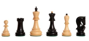 The Zagreb '59 Luxury Chess Set - Pieces Only - 3.875" King - Genuine Ebony - Picture 1 of 1