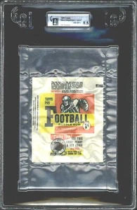 1959 Topps Football 1 Cent Wax Wrapper GAI 8.5 NM-MT+ (1st Graded) - Picture 1 of 2