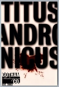 Carte postale théâtre 2003 Titus Andronicus Gotham Shakespeare Co. Walkerpace NYC - Photo 1/2