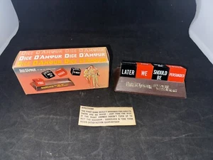 De colección Dados D'Amour Adulto Amor Juego Precio Hong Kong Nuevo de Lote Antiguo con Caja Travieso y Sexy - Imagen 1 de 12