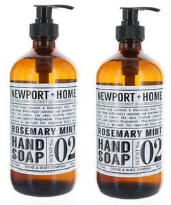 Newport + Home Hand Soap, Rosemary Mint 16 oz, Infused w/Coconut Oil & Essential - Picture 1 of 8