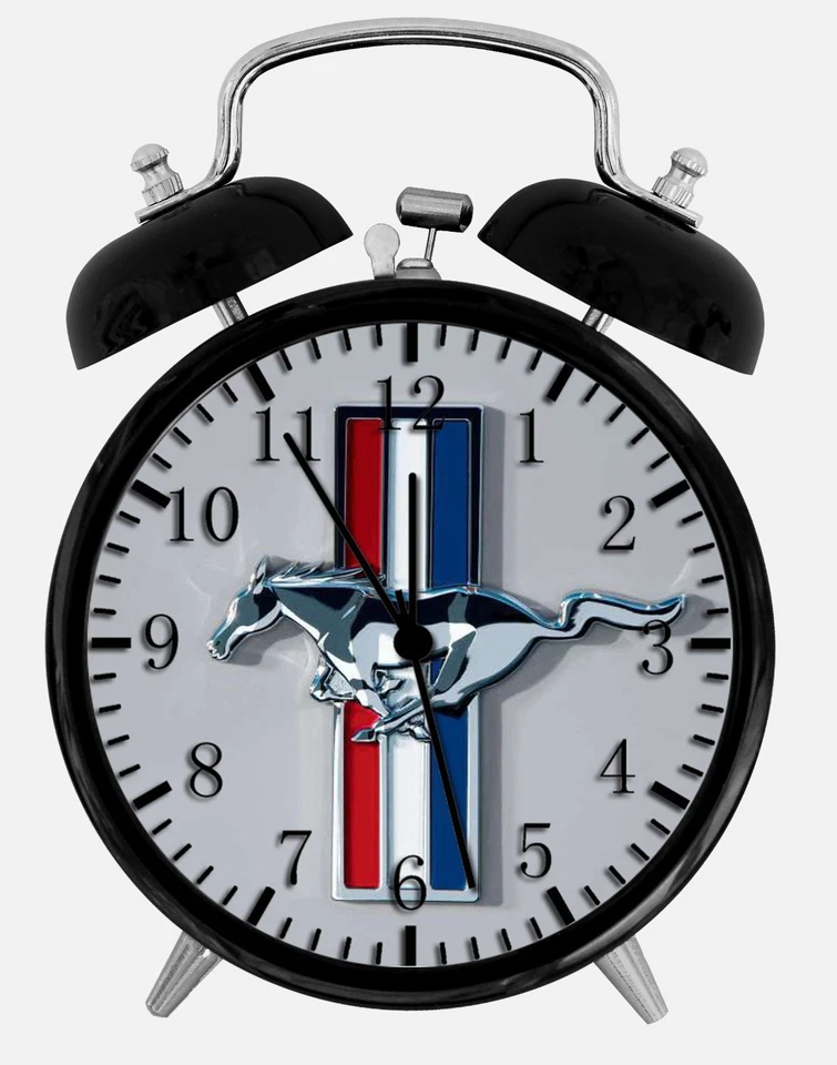 DEKAD Mustang Alarm Desk Clock 3.75" Home or Office Decor W191 Nice For Gift