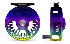 ABEL VAYA 4/5 FLY REEL IN NORTHERN LIGHTS--FREE $130 LINE! --EBONY HANDLE - Picture 1 of 2