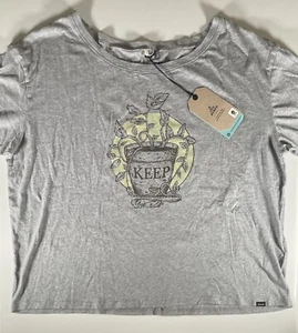 Prana Shirt Damen Large Journeyman Tee 2.0 Keep Topfpflanze grau gelb - Bild 1 von 11
