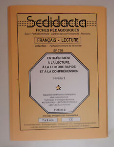 Vintage Sedidacta Seditop Lexidata fichier SF 730 B CE lecture