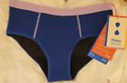 Thinx New (Btwn) Slip Style Period Underwear For Teens Cotton Size 13-14 Blue