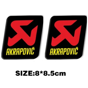 2pcs Aluminium Heat-resistant Motorcycle Exhaust Pipes AKRAPOVIC Sticker Decal - Picture 1 of 5