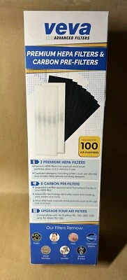 Veva AX100 2 filtros HEPA premium 8 filtros de carbono para 100 purificadores DB5 DX5 2+8 Foto 1 de 3