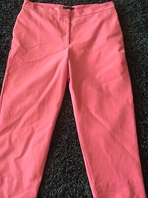 Vibrante Rosa Corti M&S Pantaloni SZ 18 In Buonissima Condizione Lusinghiero Vestito Su O Giù • 5.72€