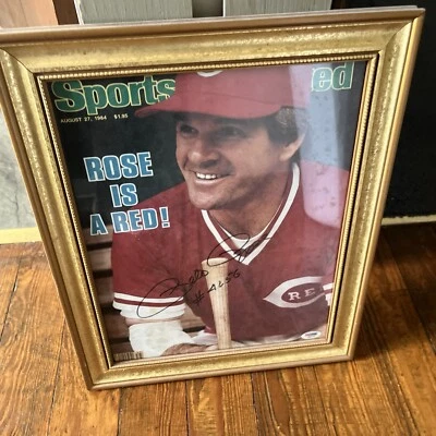 Pete Rose Signed 1984 Sports Illustrated 11 X 14 Photo W/Inscription 4656 PSA/DN - Image 1 of 3