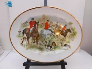 Liverpool Road Pottery Fox Hunt Equestrian Scene Horse Ceramic Plate Platter - Picture 1 of 6