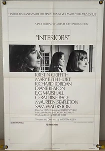 PÓSTER DE PELÍCULA INTERIORES FF ORIGINAL DE UNA HOJA DIANE KEATON GERALDINE PAGE (1978) - Imagen 1 de 2
