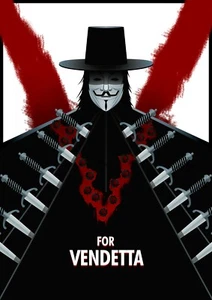 New V for Vendetta Wall Art Print Poster OR Canvas Size A4-A0 - Picture 1 of 2
