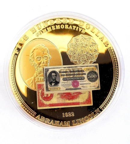 1922 $500 Lincoln Coin - 2oz Cover