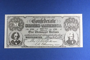 1962 Topps - Civil War News Currency - $1,000 - Serial #176 - ExMt-NrMt - Picture 1 of 6