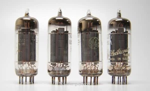 4 GE - General Electric 6CG7 Vacuum Tubes / KT2 - Picture 1 of 2
