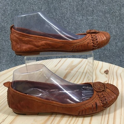 Zapatos Frye Mujer 9.5 M Carson Tejidos Sin Cordones Ballet Planos Cuero Marrón Informales Foto 1 de 4