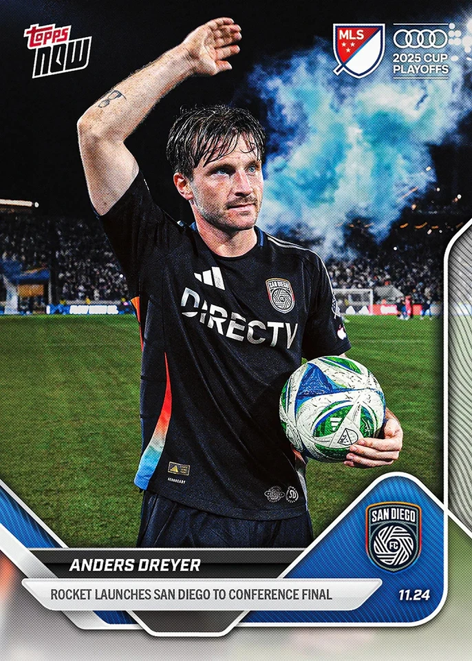 Anders Dreyer Cup Playoffs Rocket - 2025 MLS Topps AHORA - Tarjeta 135 Preventa Foto 1 de 1