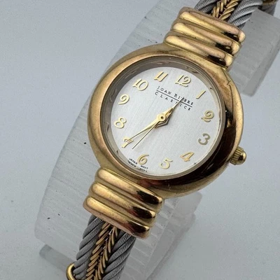 Joan Rivers Reloj Cuarzo Mujer Doble Tono Japón Brazalete Alambre Batería Nueva Foto 1 de 4