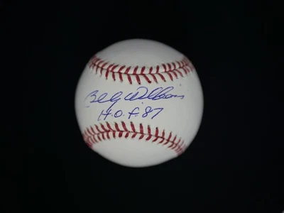 BILLY WILLIAMS SIGNED OFFICIAL MAJOR LEAGUE BASEBALL W/ "HOF 87" - JSA COA - Image 1 of 2