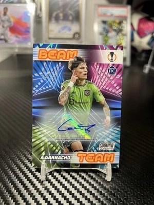 2022-23 Topps Stadium Club Chrome UCC Alejandro Garnacho Beam Team Auto Rookie - Image 1 of 2