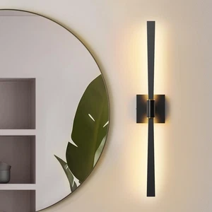 ** NEW Modern LED Bathroom Vanity Light Fixture | Matte Black Metal | Waterproof - Picture 1 of 8