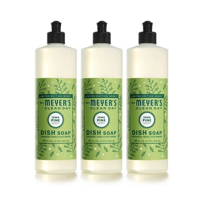 3 Pack-MRS. MEYER'S CLEAN DAY Liquid Dish Soap, Biodegradable, Iowa Pine 16fl oz - Image 1 of 4