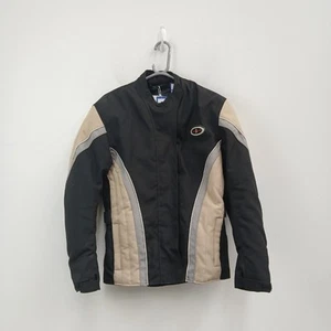 Rayven Motorcycle Jacket Size 14 Womens Black Cream -WRDC - Picture 1 of 11