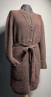 Hochwertige " Iris von Arnim " Strickjacke Cardigan braun Baumwolle Mantel - Bild 1 von 4