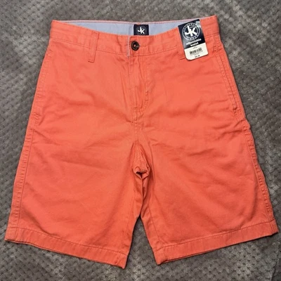 Pantalones Cortos JK J Caqui Auténticos Niños Cintura Ajustable Coral Semilla Talla 14R 9" Entrepierna Foto 1 de 4