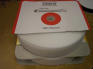 1 Roll 50mm x 24m Loop TAPE only, White sew on - Picture 1 of 2