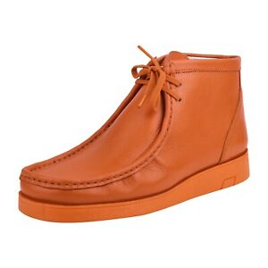 HAMARA JOE Mens Leather Desert Chukka Comfortable colorful MOC TOE Casual shoes