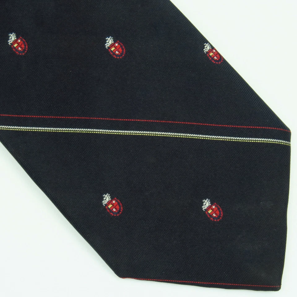 Gravata masculina Wembley poliéster azul marinho listrada vermelha 56 x 3 - Imagem 1 de 4