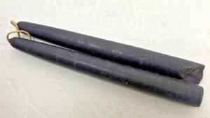 Primitive Farmhouse Black Joined Wick Hanging Taper Candles Set Hand Poured Chip - Picture 1 of 6