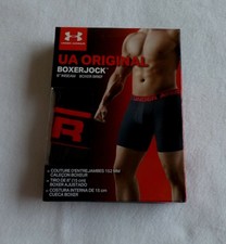 Under Armour Xlarge Black W/ Red 6” Boxerjock Underwear Boxer Brief 1277238 Nib