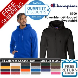 🔥 Champion Men Powerblend 50/50 Pouch Pocket Hooded Sweatshirt Up To 3XL S700 - Picture 1 of 160