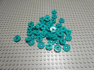 15x LEGO® Rundplatte 2x2 mit Achsenloch 4032 dunkel türkis  - Bild 1 von 3