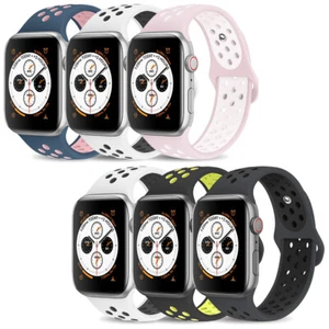 Correa de silicona deportiva para Apple Watch 8 7 6 5 4 3 2 1 SE 38/40/41/42/44/45 - Imagen 1 de 47