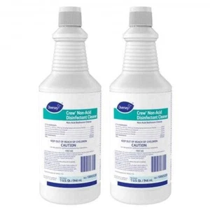 Lot/2 DIVERSEY Crew Non-Acid Disinfectant Cleaner 1 qt 32 oz Bathroom - Picture 1 of 1