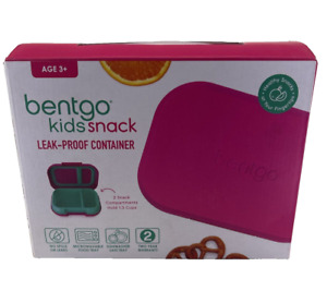Bentgo Kids Snack - 2 Compartment Bento-Style Ideal for Ages 3+ (Fuchsia/Teal)
