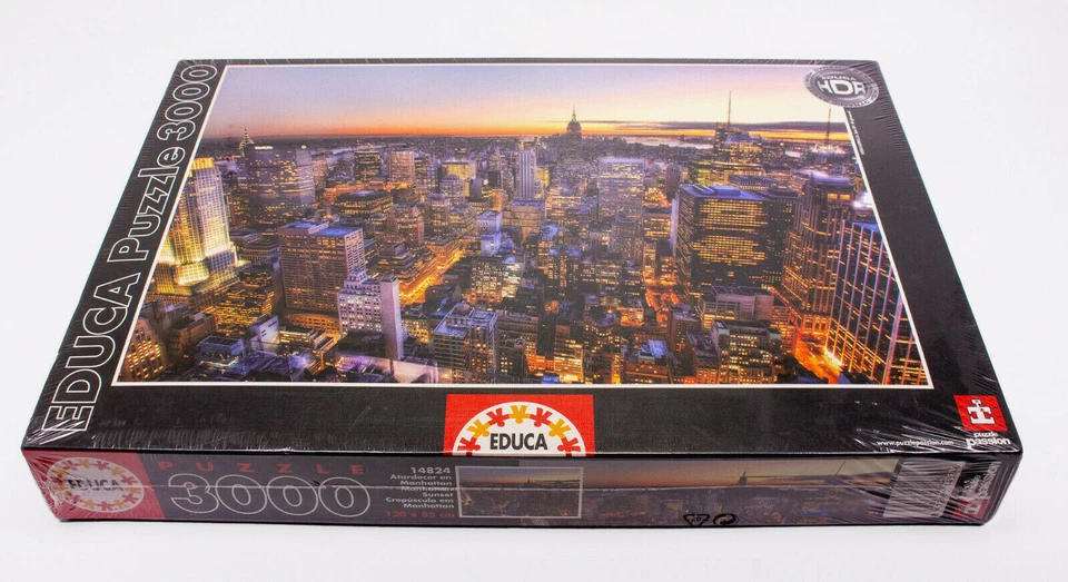 NEW Educa Manhattan Sunset Cityscape 3000 Piece Puzzle New York - Image 1 of 1