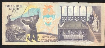 🇬🇧 UK , ENGLAND, 1932 , De La Rue * William Shakespeare £ 1 Pass, * Specimen * - Image 1 of 2