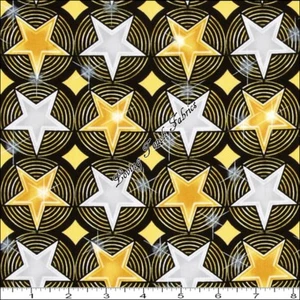 "THAT'S HOLLYWOOD" #04964-33 STARS BENARTEX / KANVAS STUDIO FABRIC SELECT SIZE - Picture 1 of 1